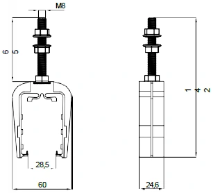 Пластиковая подвесная скоба RGMM01